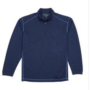 Pebble Beach Performance Tech Golf Pullover 1/4 Zip Long Sleeve Shirt Navy XL